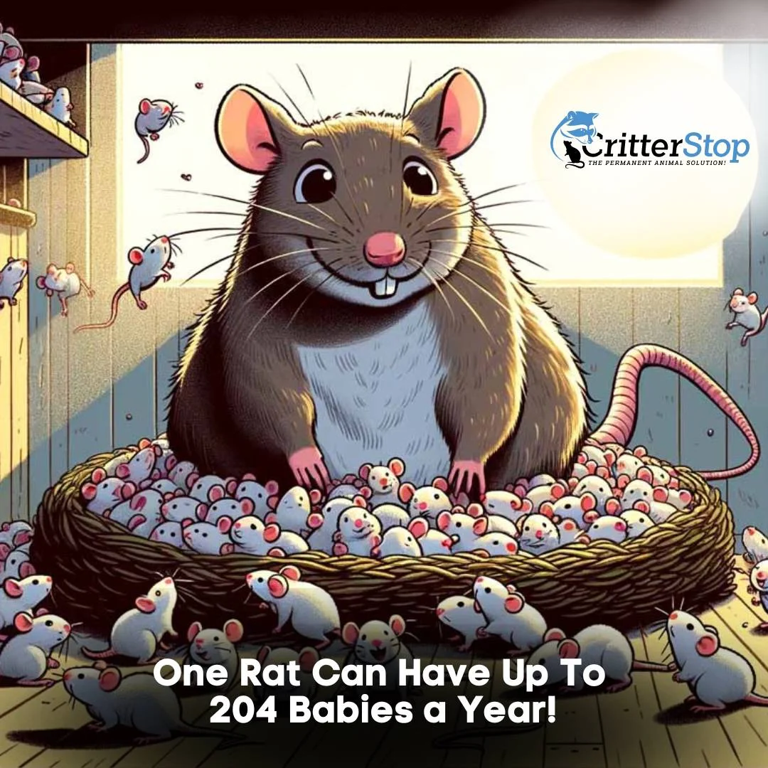 One Rat Can Have Up To 204 Babies a Year!