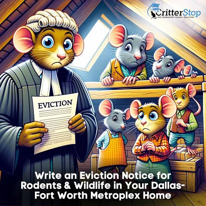 Write an Eviction Notice for Rodents & Wildlife in Your Dallas-Fort Worth Metroplex Home