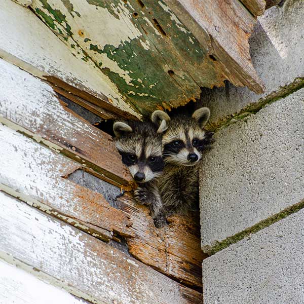 Raccoons inside your home