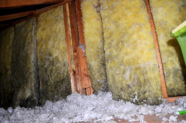 Insulation damaged by water