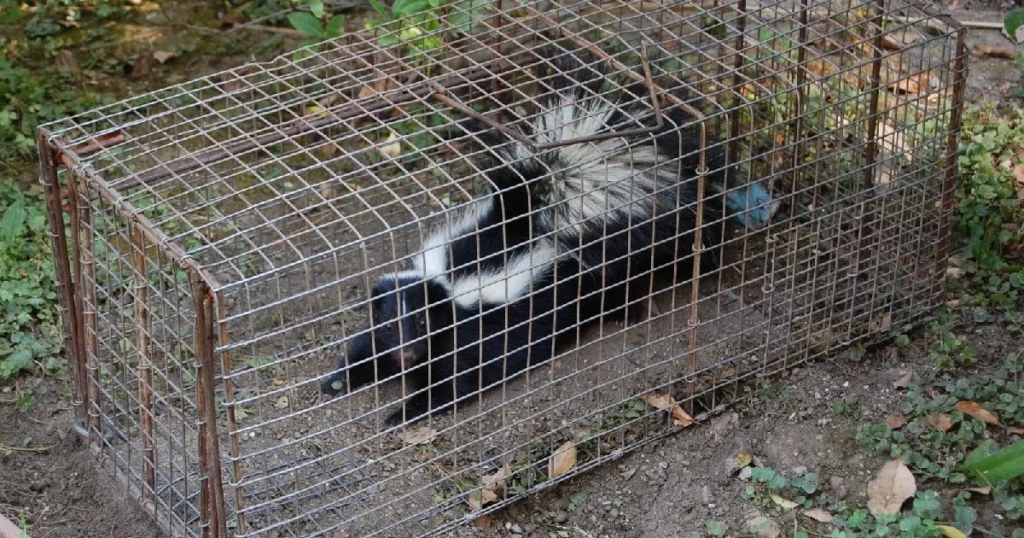 how to trap a skunk under your house