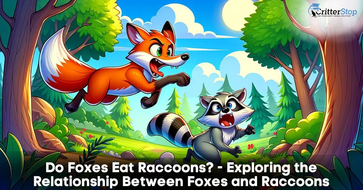Fox hunting raccoon