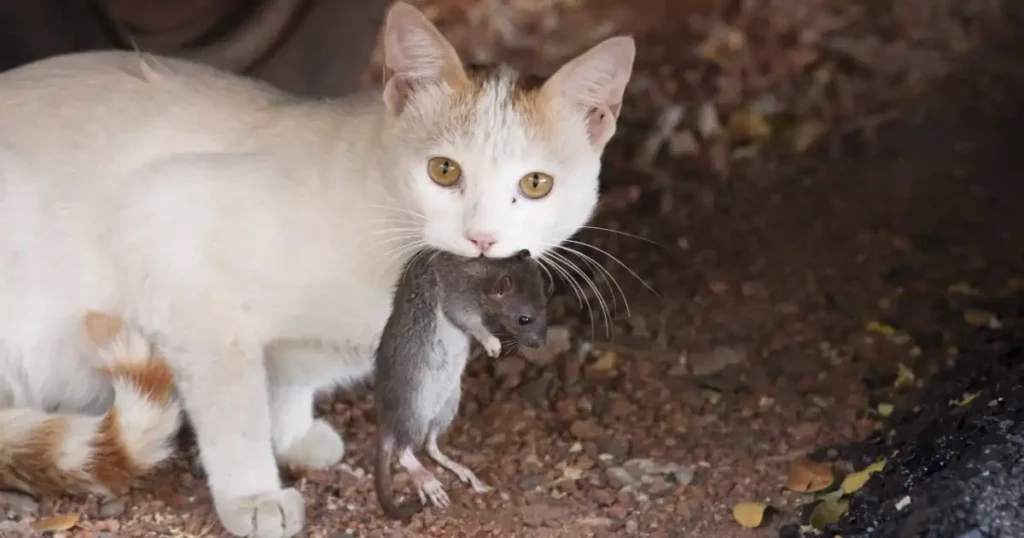 cat kills rat