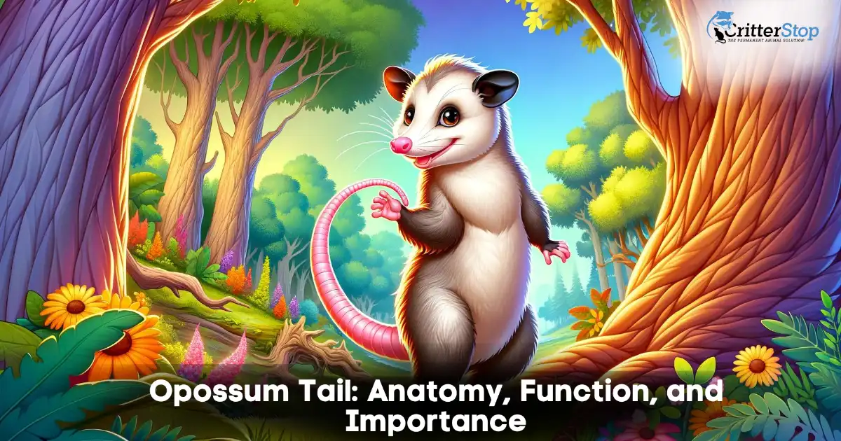 opossum tail, opossum hands, opossum feet
