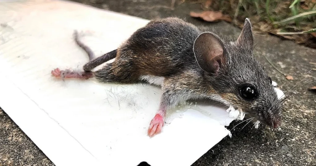 how to get a mouse off a glue trap without oil