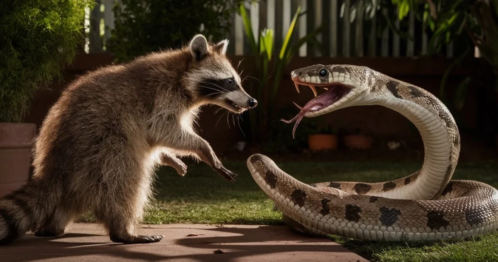 raccoons eat snakes