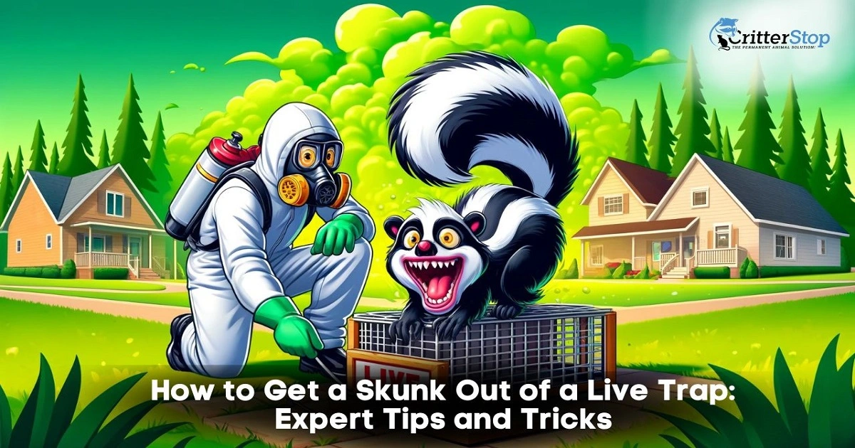 how to remove a skunk from a live trap