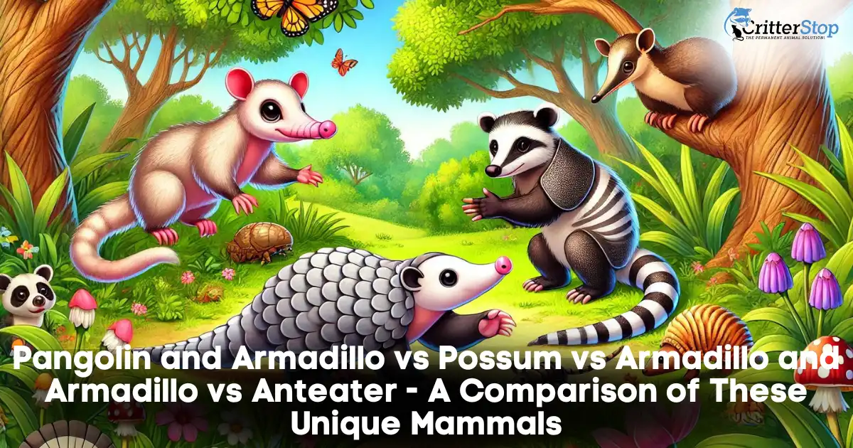 Pangolin and Armadillo vs Possum vs Armadillo and Armadillo vs Anteater