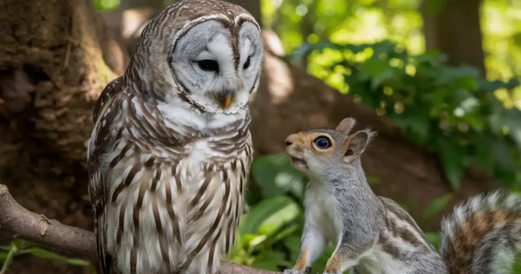 do barred owls eat squirrels