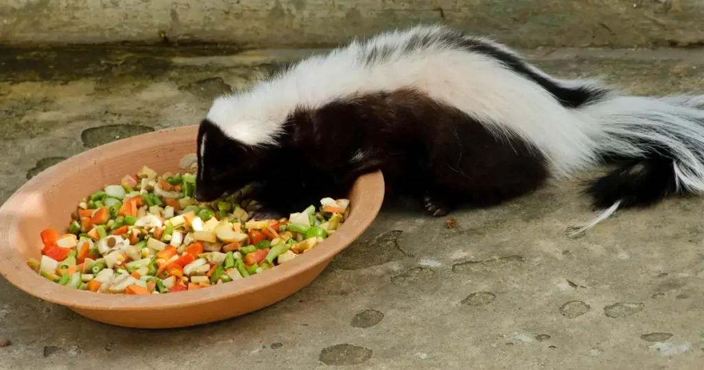 how to trap a skunk with food