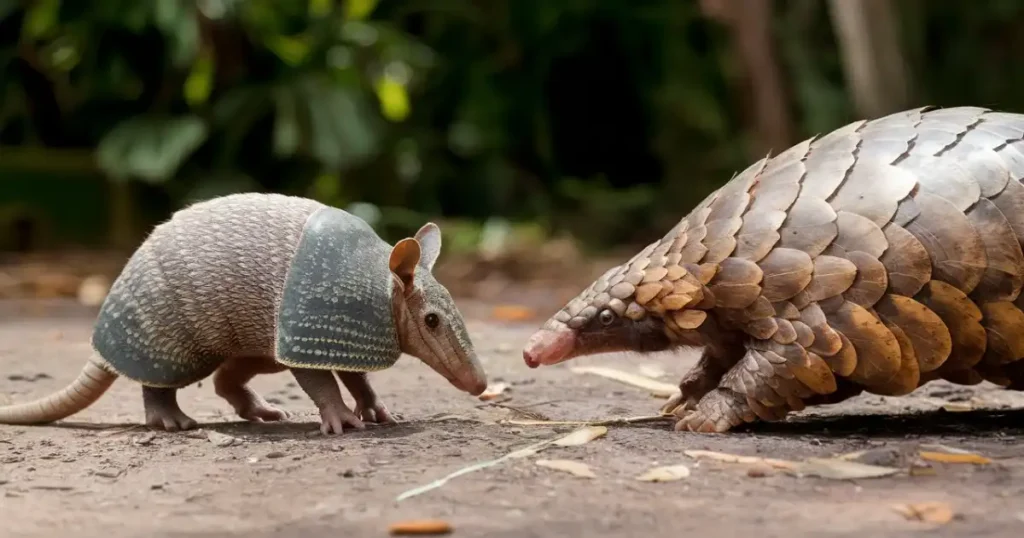 pangolin and armadillo