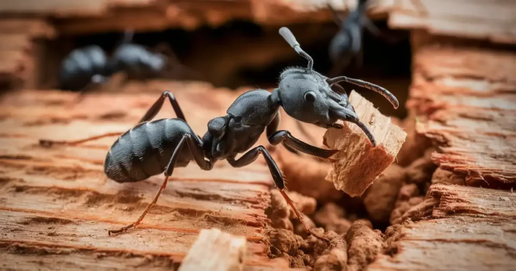 what does carpenter ant damage look like