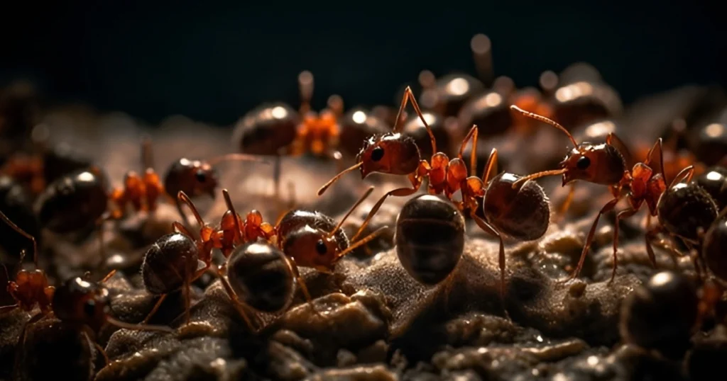 boiling water on ant hill
