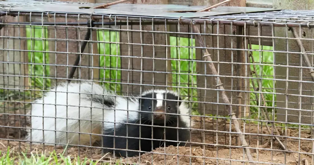 how do you bait a skunk, how to lure a skunk out of your garage, skunk bait for live trap