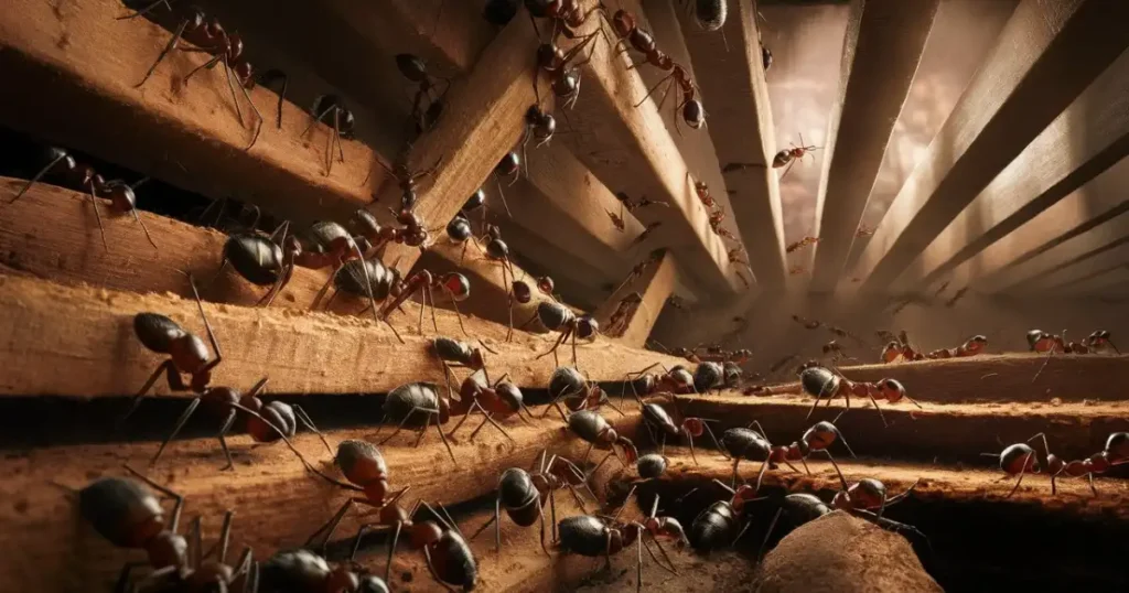carpenter ants in attic