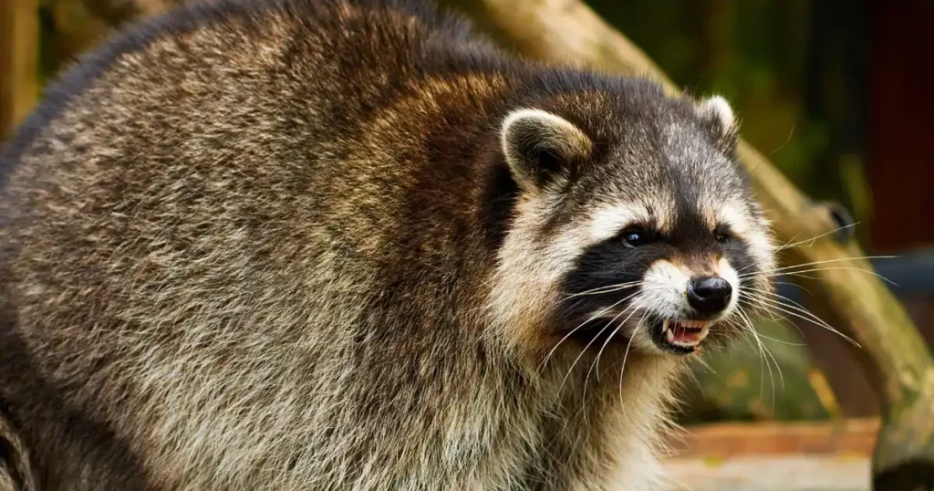 do raccoons growl and hiss