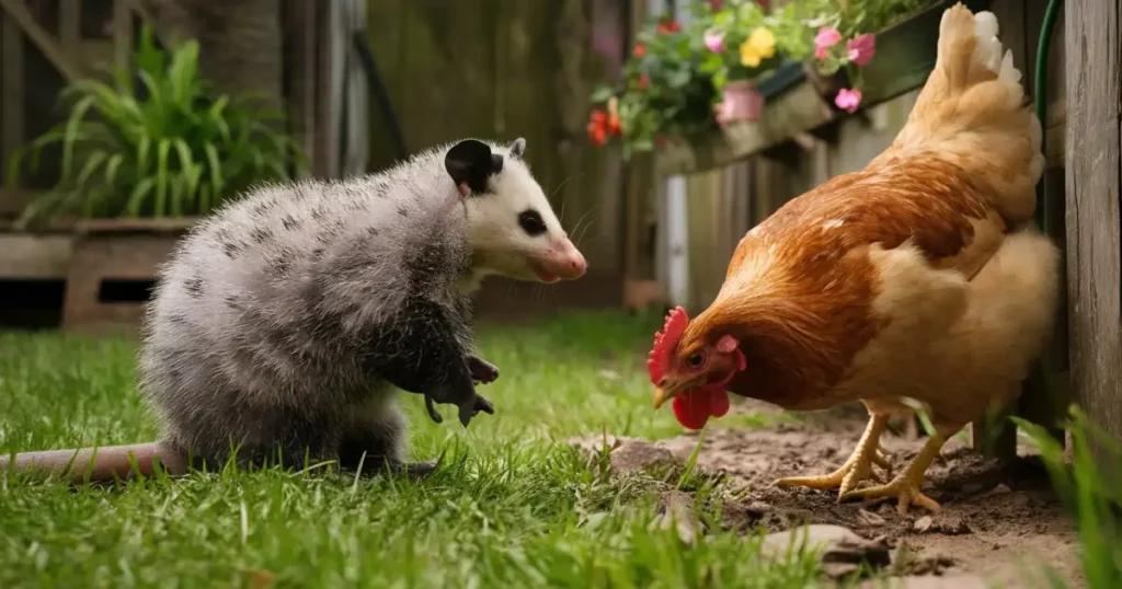 opossum eat chickens