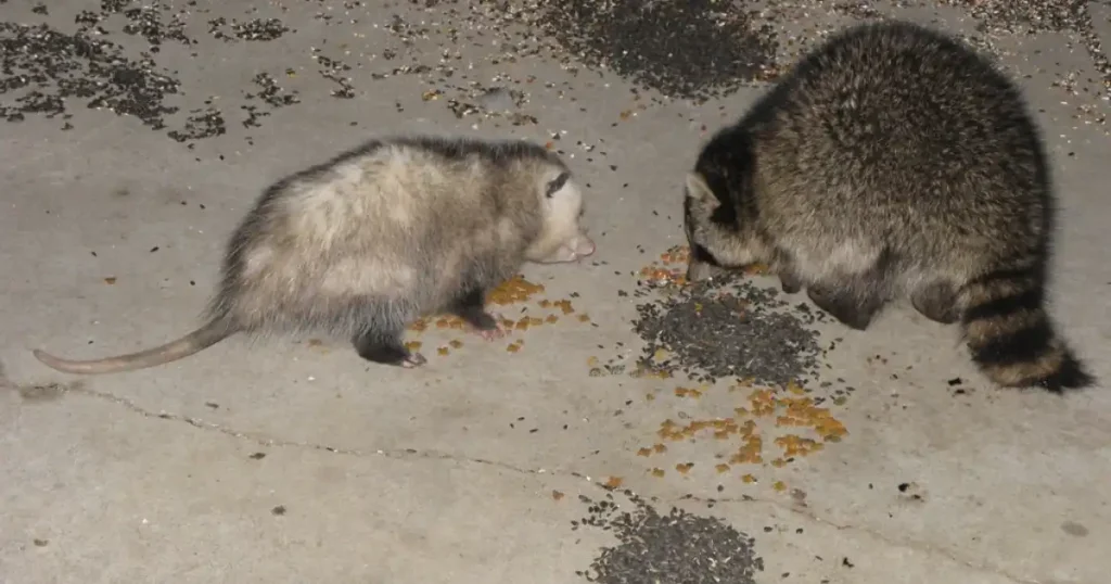 raccoon and opossum