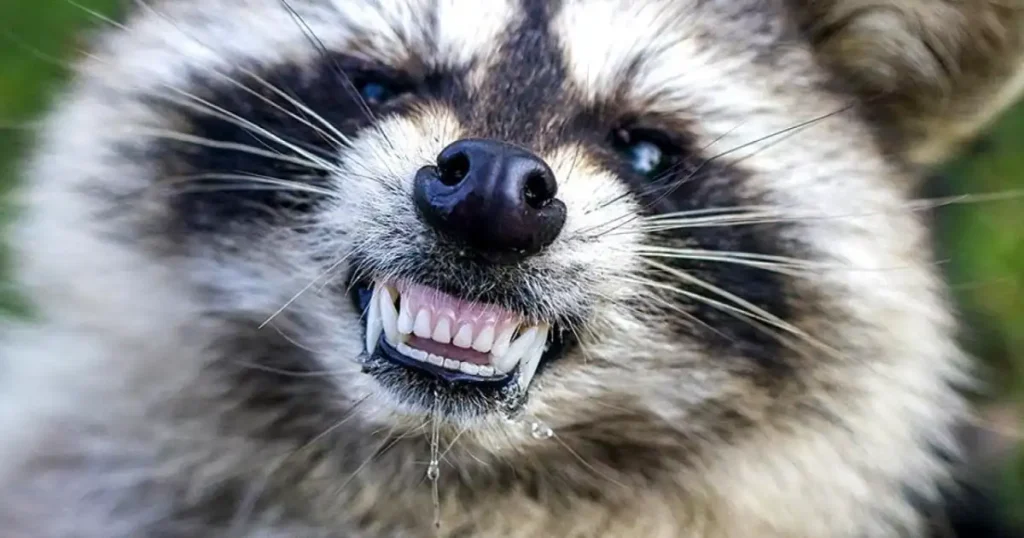 raccoons growling
