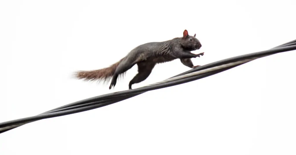 why do squirrels chew on wires