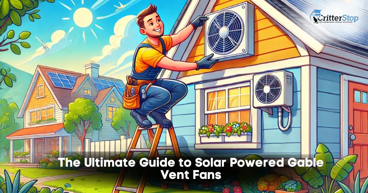 solar powered gable vent fan