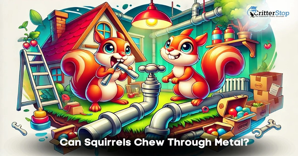 can squirrels chew through metal