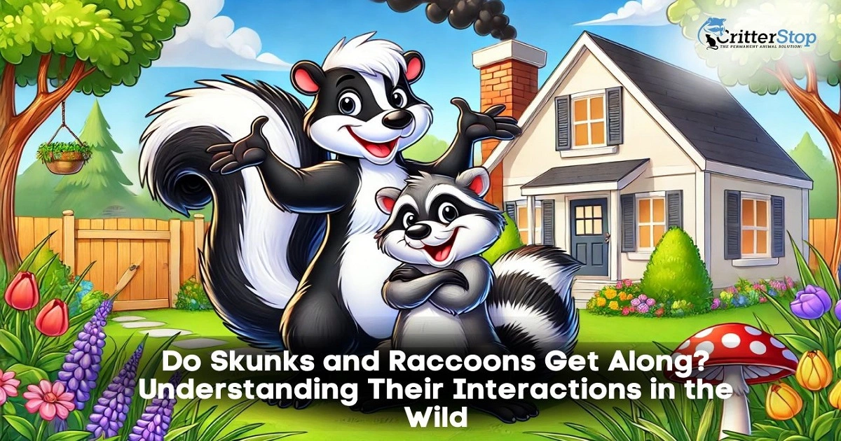 do skunks and raccoons get along