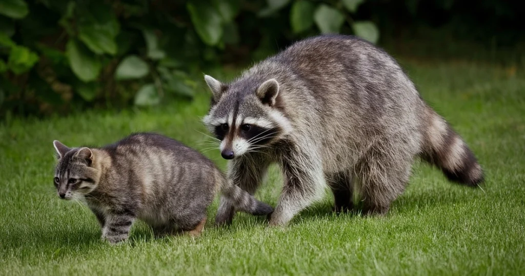 cats and raccoons