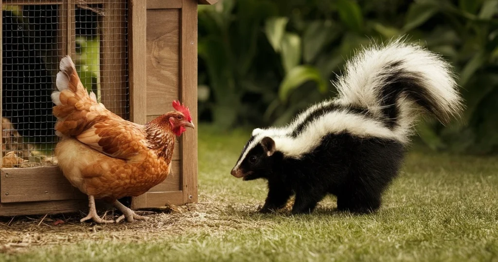 can a skunk kill a chicken
