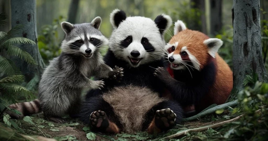 red pandas and raccoons
