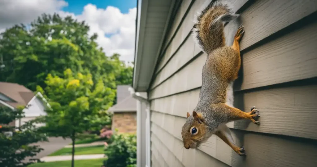 how to stop squirrels from climbing house