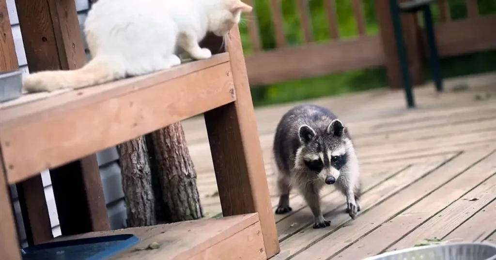 is cat food bad for raccoons