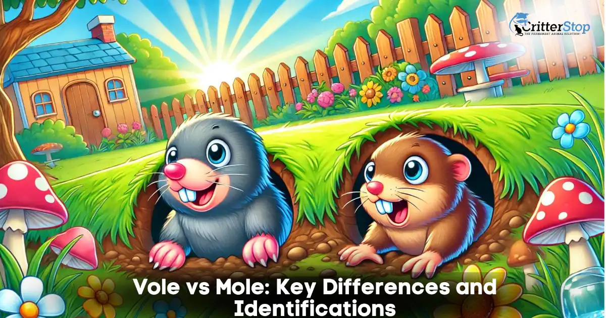 vole vs mole, mole vs vole, vole vs mole damage, mole gopher