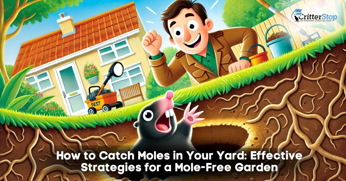 how to catch moles in your yard