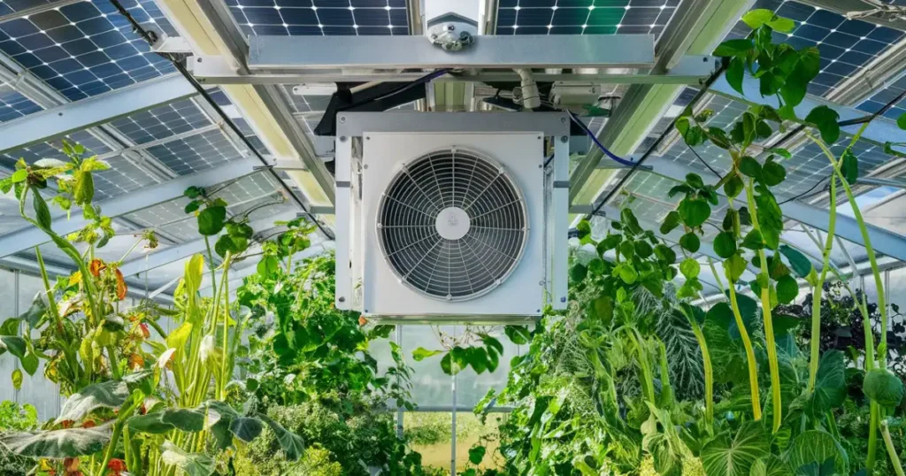 solar exhaust fan for greenhouse