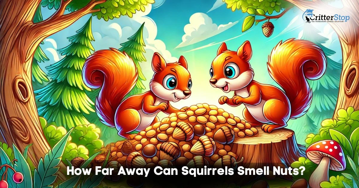 how far away can squirrels smell nuts