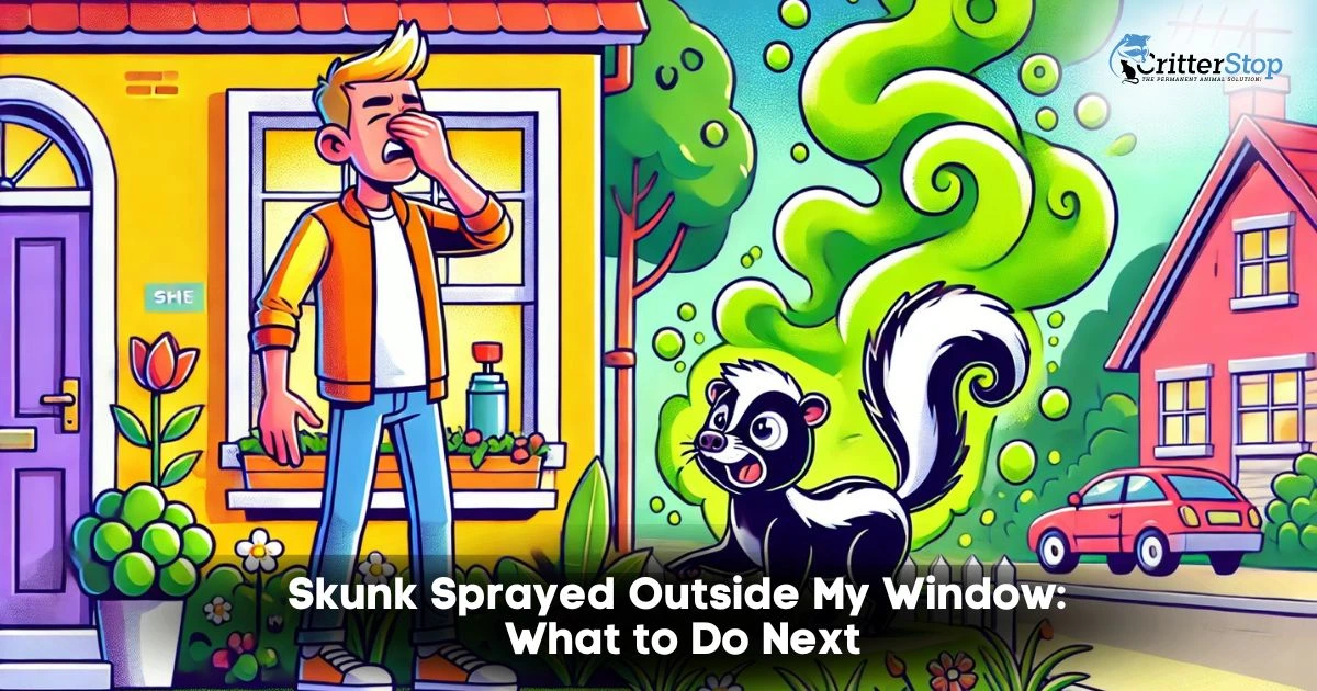 skunk sprayed outside my window