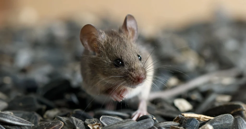 Mice chewing wood in Texas