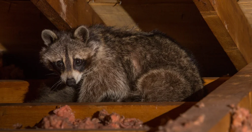 Raccoons on Roof