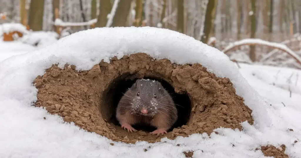 what do moles eat in the winter