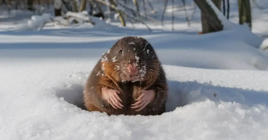 where do moles go in the winter