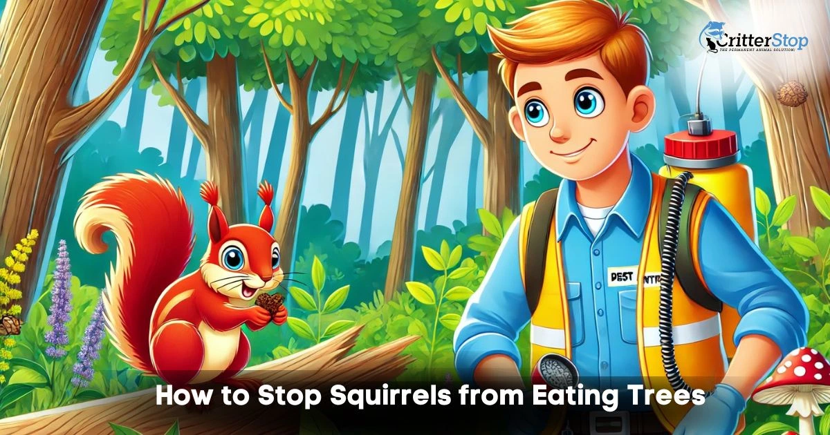 how to stop squirrels from eating trees