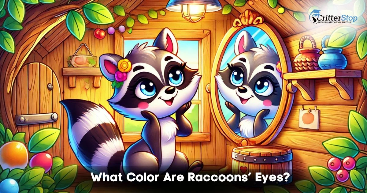 what color are raccoons eyes