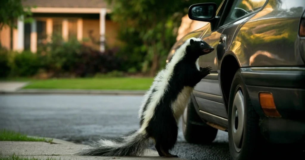 how to remove skunk smell from car
