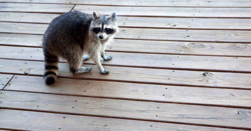 raccoons under deck