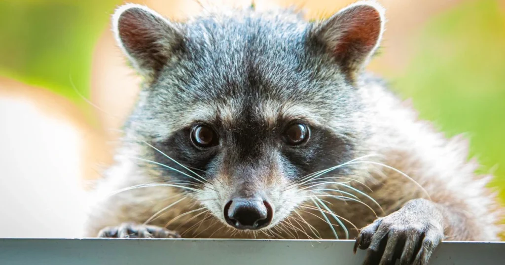 raccoons eyes at night