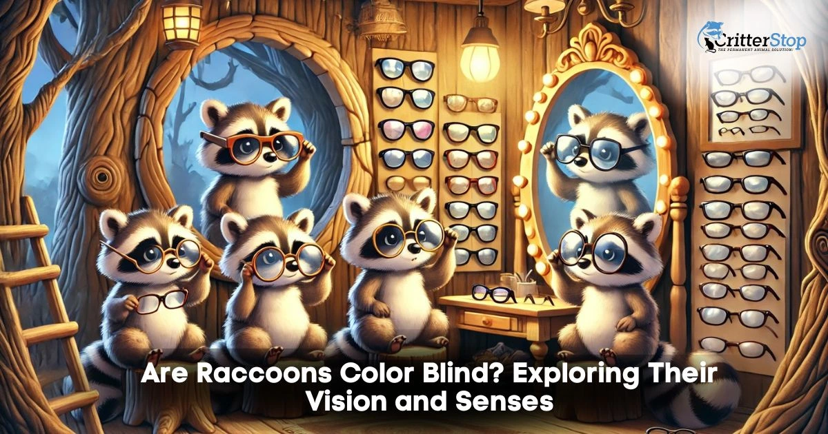 are raccoons color blind