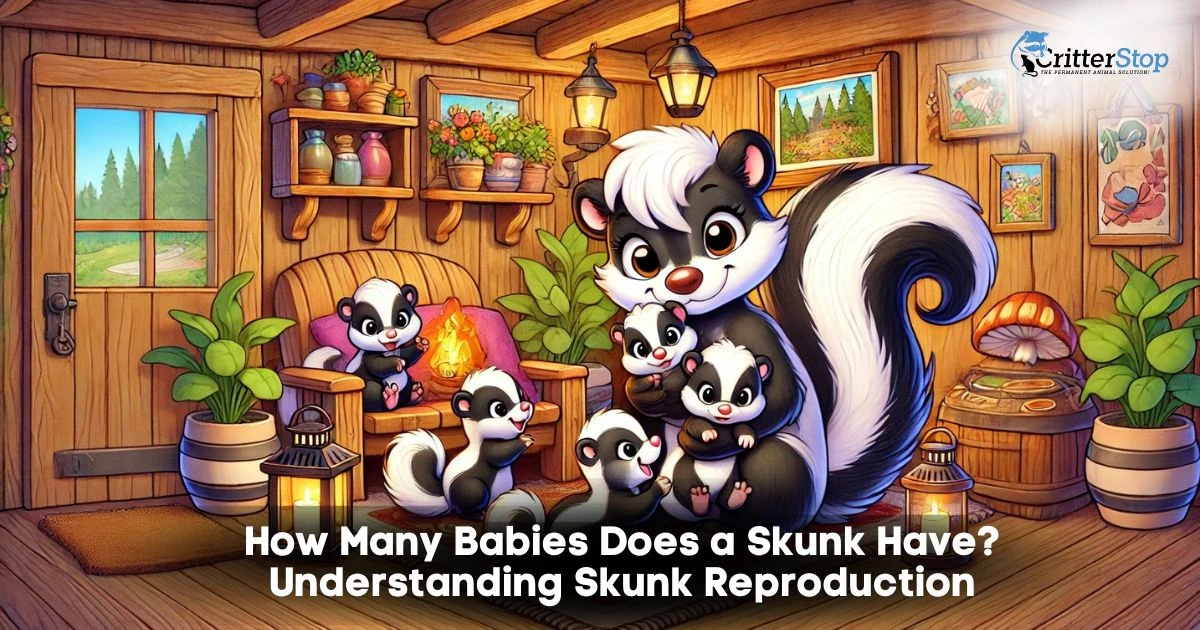 how many babies does a skunk have