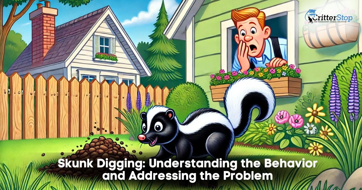 skunk digging