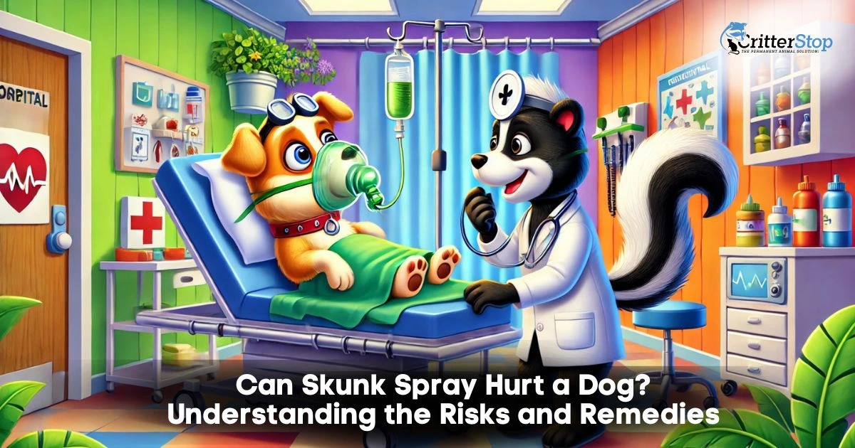 can skunk spray hurt a dog